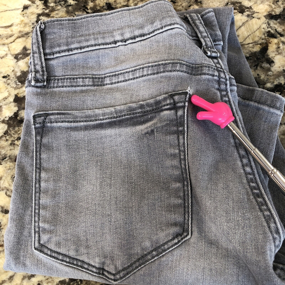 Size 25/0 Banana Republic High Rise Skinny Women Stretchy Jeans Distressed PK - Picture 13 of 16